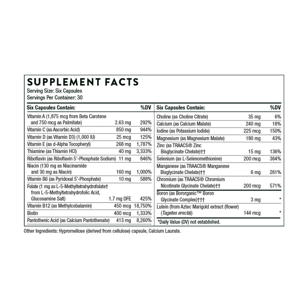 Мультивітаміни для чоловіків 50+ Thorne Men's Multi 50+ 180 капс Київ - фото 2