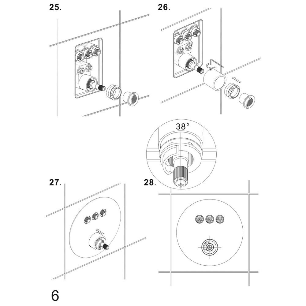 Душова система вбудована TOPAZ LOFT TLF 32117-L06-C-Termostat Київ - фото 10