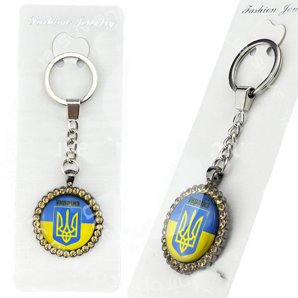 Брелок для ключей стразы герб Украины Киев - изображение 1