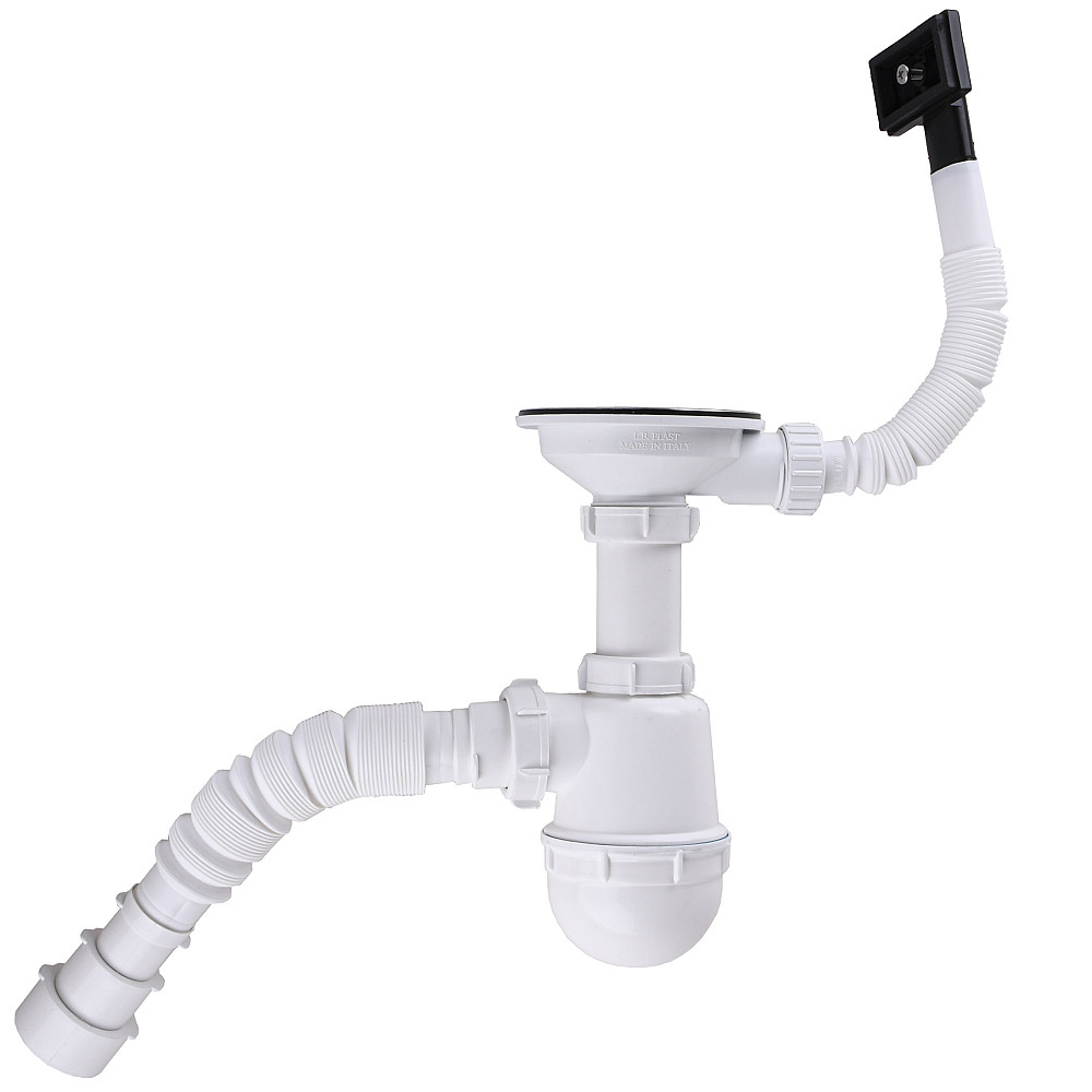 Сифон Waterstal А - 4007  під сталеву кухону  мийку   11/2 40 з переливом, з гнучкою трубою Луцк - изображение 4