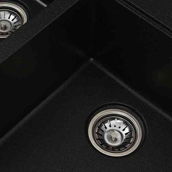 VALESO Гранітна мийка для кухні VALESO HARMONY 7850 матова Чорний металік Киев