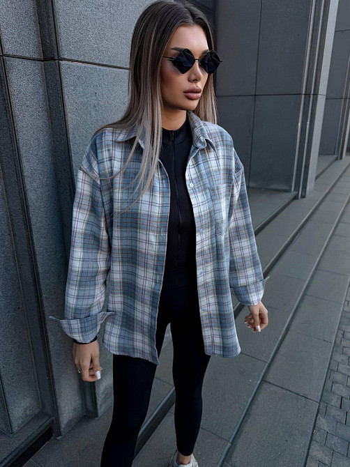 Женская рубашка в клетку (с накатом) Одесса - изображение 1