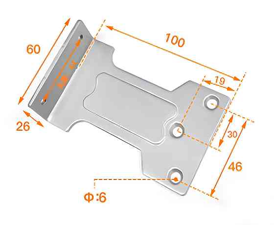 Кронштейн параллельной тяги доводчика SEVEN B-7748K Silver Киев