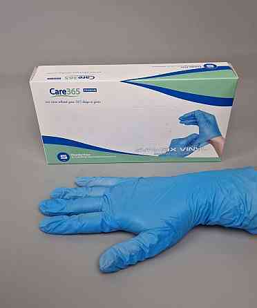 Рукавиці Вініл блакитний (100 шт.) розмір S "CARE 365" (1 пачка) Харків