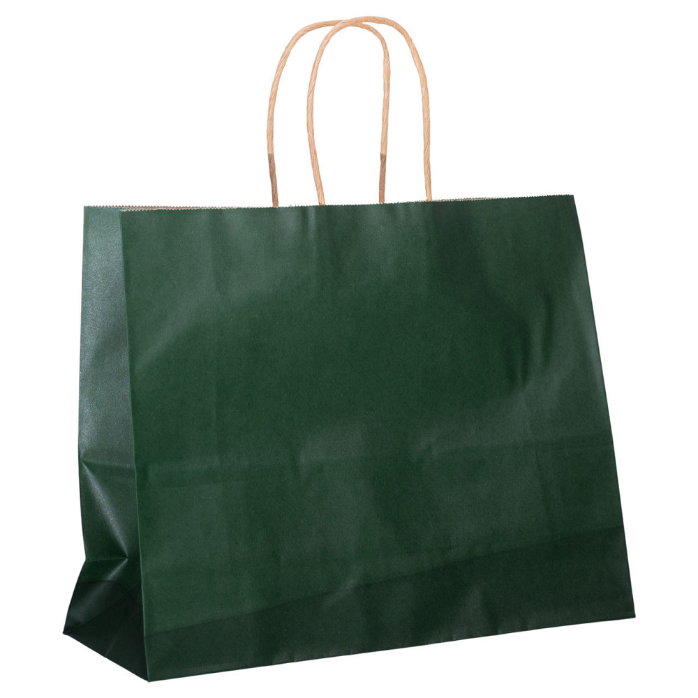 Набір подарункових крафтових пакетів з паперу 12 (шт.) гарні пакети для подарунків 31×12×25 (см) Зелений HP-10359-2GR Київ - фото 1