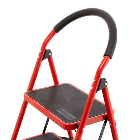 Драбина сталева, 4 сходинки, 380×260 мм, висота: 1374 мм, висота до платформи: 972 мм INTERTOOL LT-0038 Київ