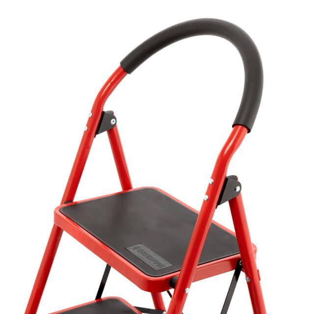 Драбина сталева, 4 сходинки, 380×260 мм, висота: 1374 мм, висота до платформи: 972 мм INTERTOOL LT-0038 Киев - изображение 5