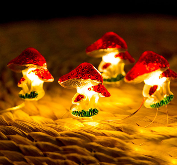 Світлодіодна гірлянда Грибочки 1м 10 ламп для декору, оформлення подарунків та різдвяних інсталяцій Одеса - фото 2