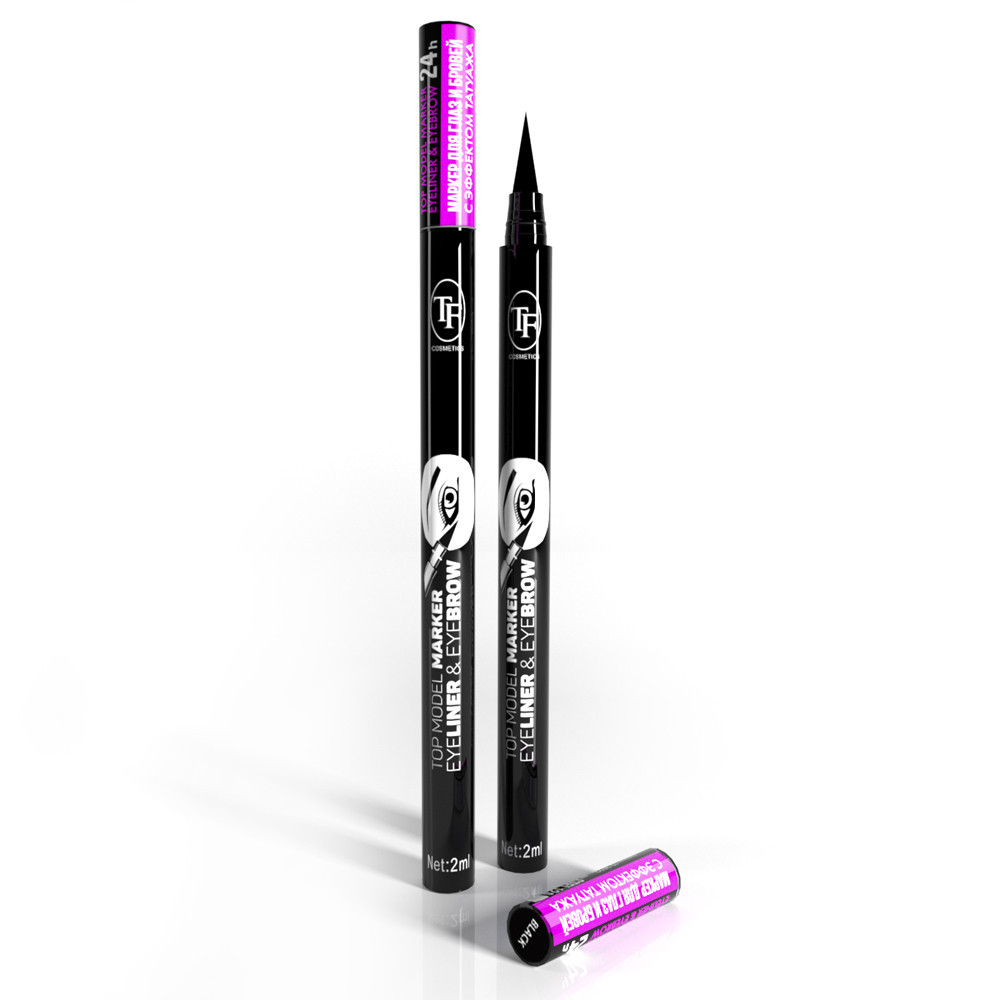 Подводка фломастер для глаз и бровей Triumph Top Model черный цвет Запорожье - изображение 2