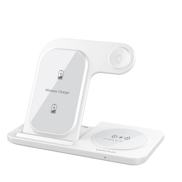Бездротовий зарядний пристрій WUW-C250 3 in 1 desktop foldable wireless charger Одеса - фото 1