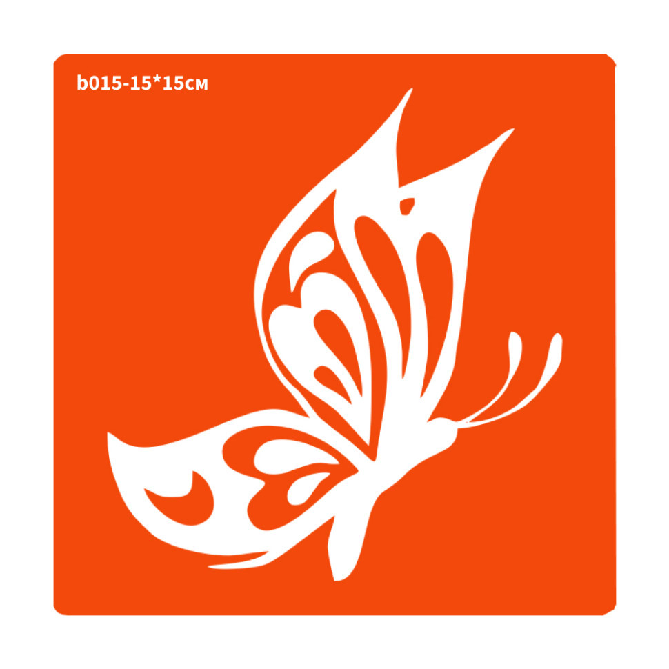 Трафарет для био-тату Бабочка b015*15см, размер 15х15см Винница - изображение 1