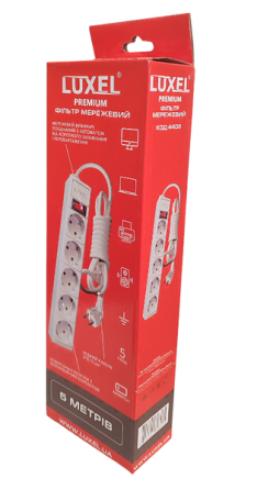 Сетевой фильтр 5 м, 5 розеток, LUXEL Харьков