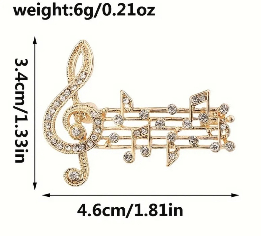 Брошка "Нота" №2 Сміла - фото 2