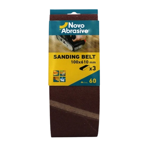 Стрічка шліфувальна 100*610мм P60 3 шт/уп NovoAbrasive Житомир - изображение 3