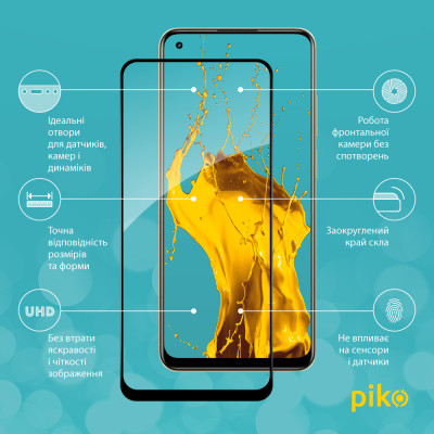 Стекло защитное Piko Full Glue Realme 11 4G Black (1283126581984) Винница - изображение 2