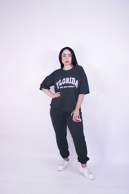 Жіночий літній спортивний костюм Сірий XL-2XL Харків - фото 1