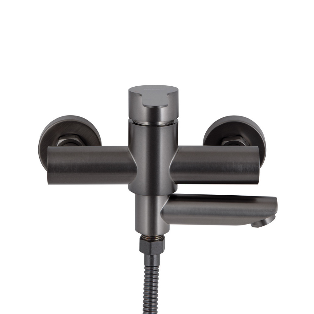 Смеситель для ванны Brinex Pure 006 с поворотным изливом (с душевым гарнитуром) Gunmetal Black BRIPUR006GRP Киев - изображение 10