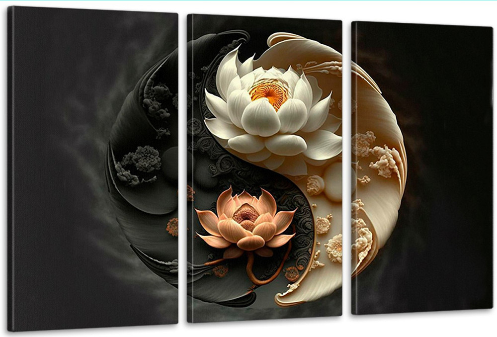 Модульная картина в гостиную / спальню   Інь-Янь   ART-171_3A 100х150 см Киев - изображение 1