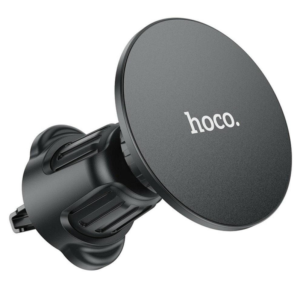 Автомобільний тримач кріплення підставка для телефону смартфону HOCO H12 Fine jade магнітне кільце, колір чорний 6931474794505 Одеса - фото 1
