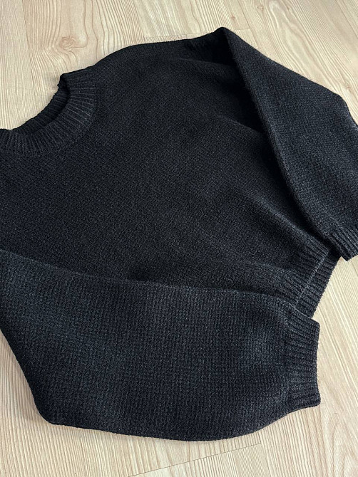 Светр жіночий Fancy Matinee 539 оверсайз однотонний, чорний, one size Київ - фото 10