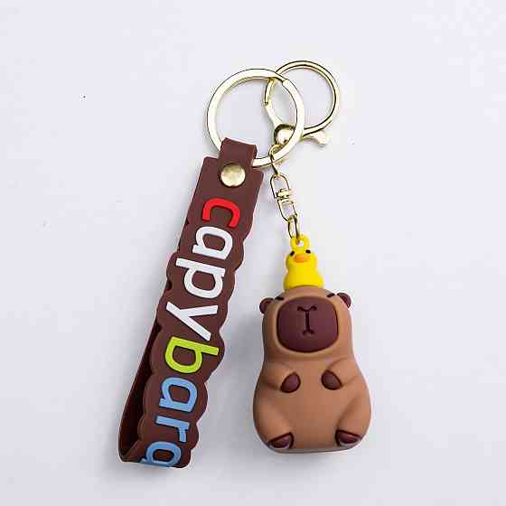 Детский силиконовый брелок Капибара 3×5 (см) для ключей, на сумку и рюкзак (рандом) HP-55-22BR Киев