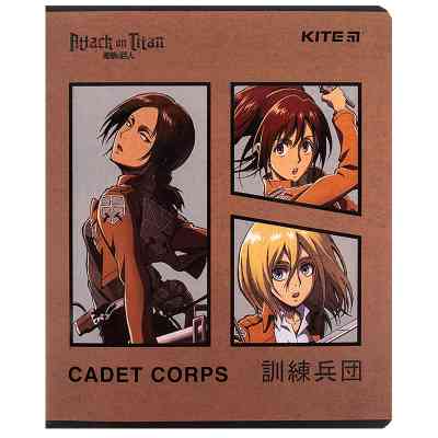 Тетрадь Kite Attack on Titan, 24 листа, линия (AT24-239) Винница