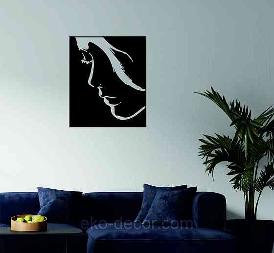 Декоративное настенное Панно «Женский Образ», Декор на стену 70*59 см, Черный Киев