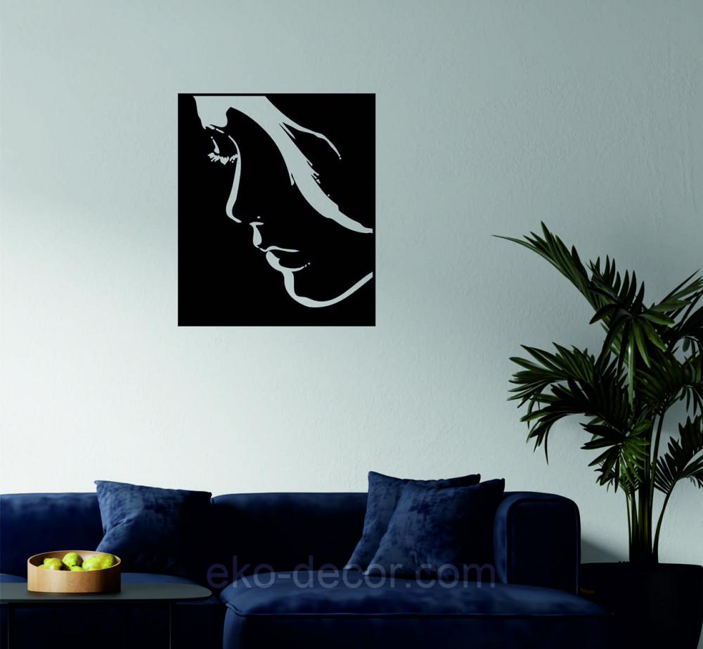 Декоративное настенное Панно «Женский Образ», Декор на стену 70*59 см, Черный Киев - изображение 2