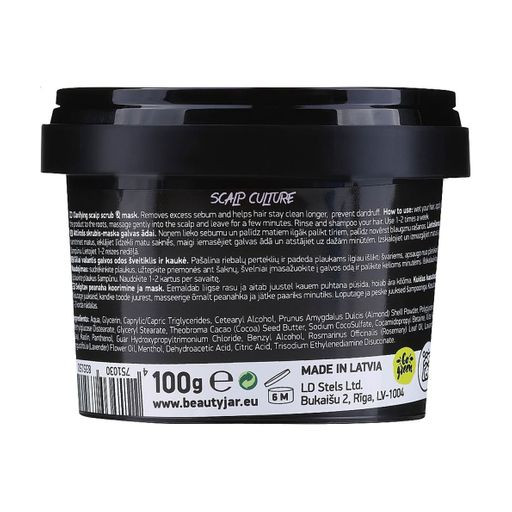 Очищувальний скраб-маска для шкіри голови Скальп Культура Beauty Jar 100 мл Вінниця - фото 2
