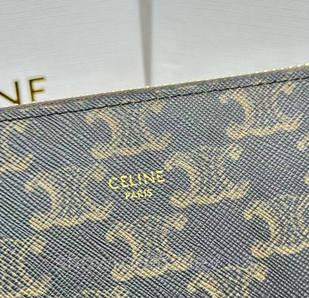 Женский кошелек на молнии Celine (А14) черный Киев - изображение 8