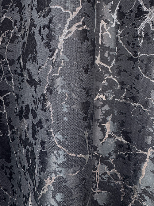 Комплект готових штор VR-Textil Льон мармур Royal Touch № 2004ш Графітовий 150х270 см 2 шт (33-0972) Київ - фото 8