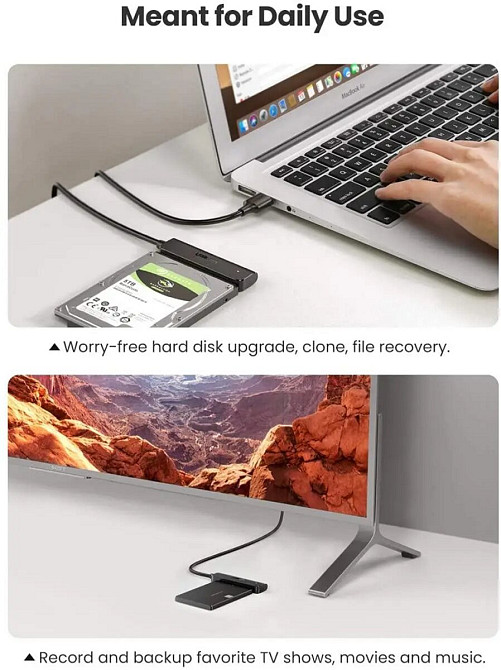 Зовнішня кишеня UGREEN CM321 USB-A to 2.5-Inch SATA Converter 50cm (UGR-70609) Киев - изображение 2