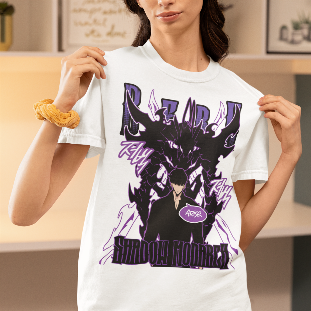 Футболка для хлопчика з аніме принтом Соло Левелінг Сунг Джінвоо оверсайз (зріст від 165 до 180) Чорний AnimeJ0635m Дніпро - фото 4