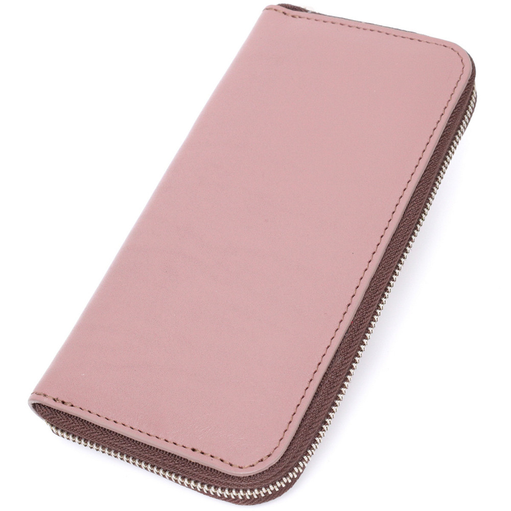 Практичное портмоне з натуральної шкіри GRANDE PELLE 16797 Пудровий Київ - фото 9