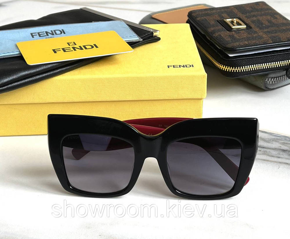 Женские солнцезащитные очки Fendi (1080) black LUX Киев - изображение 1