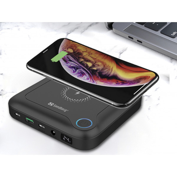 УМБ Sandberg 24000 mAh All-in1 Laptop 12-24V/4А, USB, Type-C OUT PD (420-57) Київ - фото 2