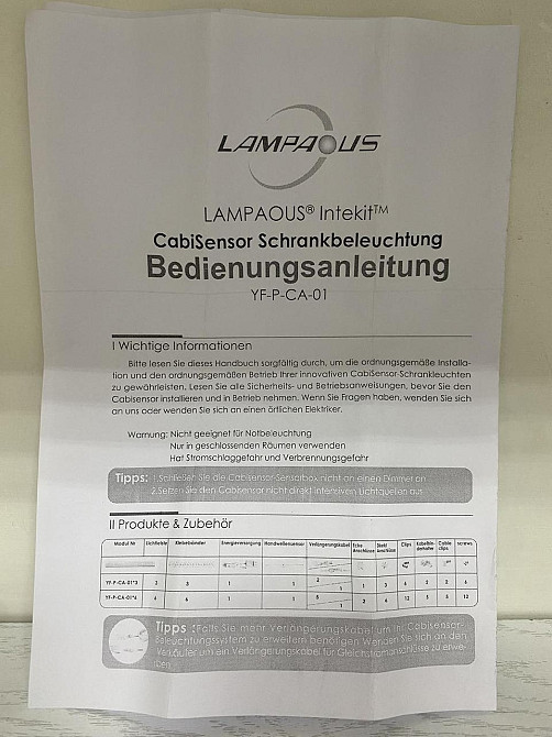Б/У LED-светильники LAMPAOUS 3×4 Вт 4000K 960 лм, сенсор руки, диммер 10–100%, IP44, комплект 3 шт Киев - изображение 14