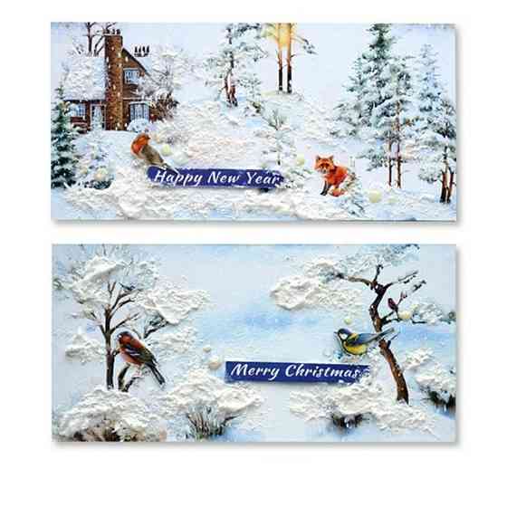 Набор для создания 2 шт поздравительных открыток на подставках 