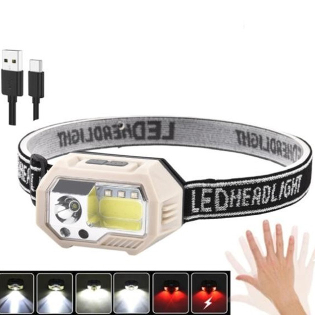 Ліхтарик налобний світлодіодний надпотужний, Led headlamp налобний ліхтар, Ліхтар на лоб потужний HJ-82 Львів - фото 4