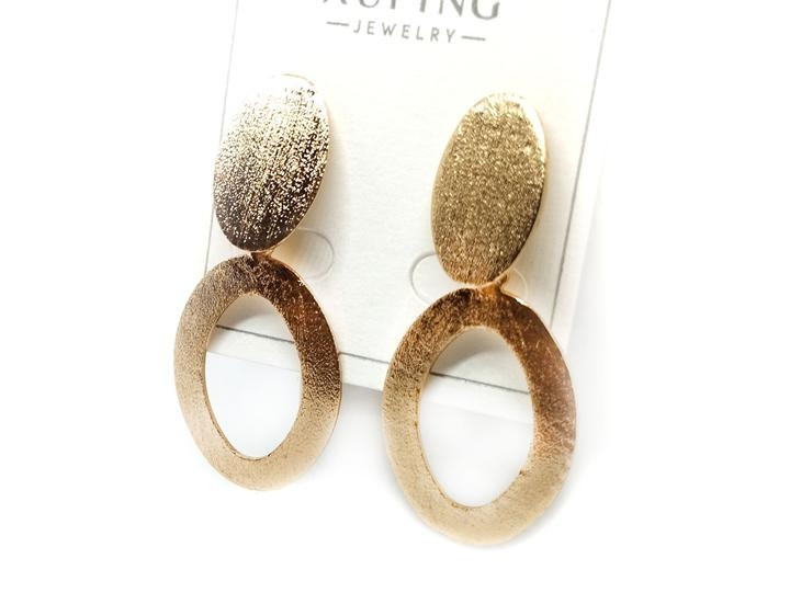 Серьги женские золотистые Киев - изображение 1