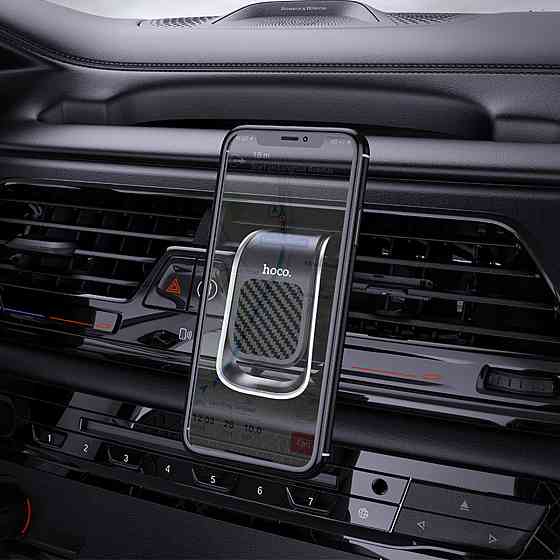 Тримач для мобільного HOCO CA74 Universe air outlet magnetic car holder Black+Silver Київ