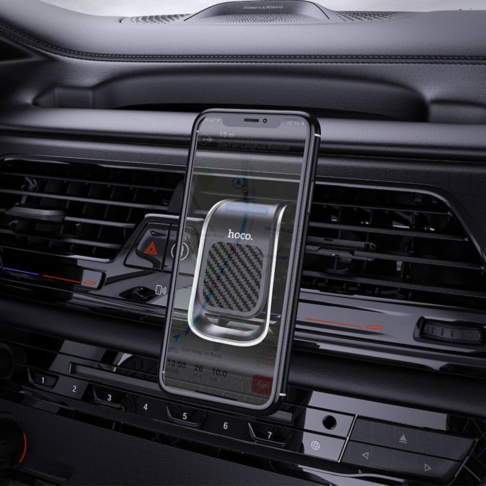 Тримач для мобільного HOCO CA74 Universe air outlet magnetic car holder Black+Silver Київ - фото 4