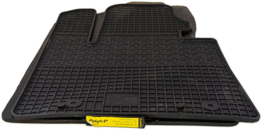 Передні гумові килимки в салон Hyundai Tucson TL 2015–2021 / Kia Sportage QL 2016–2021, комплект 2 шт Київ - фото 1