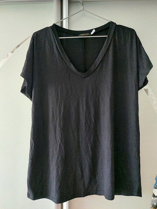 Женская футболка однотонная 50-52 черный Киев - изображение 1