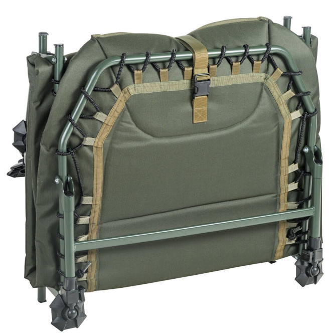 Складная Раскладушка с подушкой усиленная 8 ножек до 160 кг Mivardi 