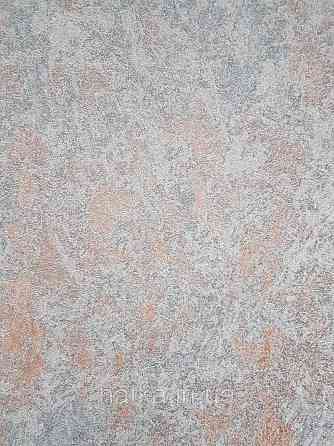 Шпалери вінілові на флізеліні гарячого тиснення DU&KA 1.06х10 вензель основа під штукатурку сірі коричневі Київ