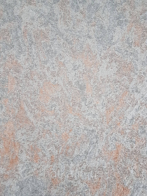 Шпалери вінілові на флізеліні гарячого тиснення DU&KA 1.06х10 вензель основа під штукатурку сірі коричневі Київ - фото 2