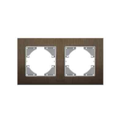 Рамка Videx BINERA шоколадный алюминий 2 поста (VF-BNFRA2H-CH) Винница