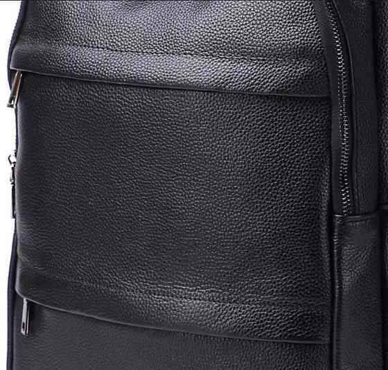 Мужской рюкзак для ноутбука Tiding Bag (28 х 42 х 18 см) из натуральной кожи Черный Киев
