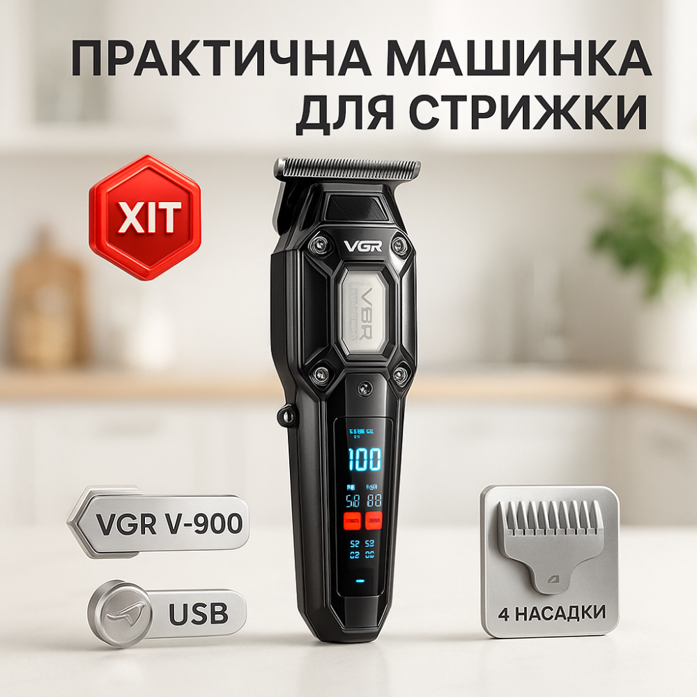 Моющаяся машинка для стрижки, Практичная машинка для стрижки волос Триммер волос мощный WC-41 Львов - изображение 19